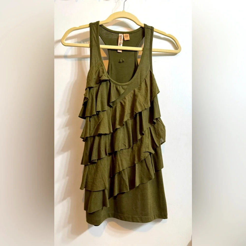 Eyeshadow Ruffle Tank Top S